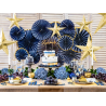 Wstążka satynowa - tasiemka satynowa granatowa 6 mm - Party Deco