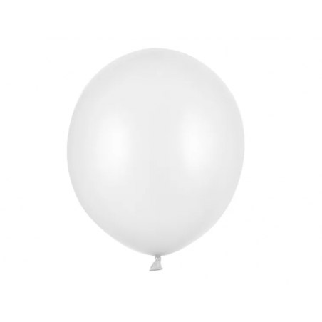 Balony metaliczne Strong 43 cm biały Metalic Pure White - 25 sztuk