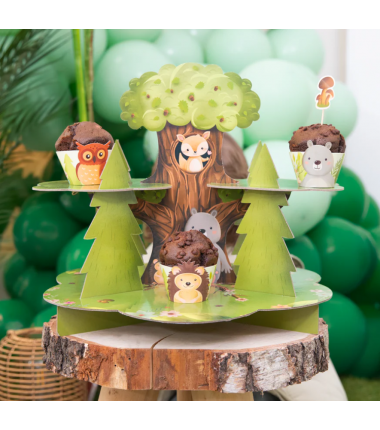 Papilotki do muffinek Leśni przyjaciele - 6 sztuk