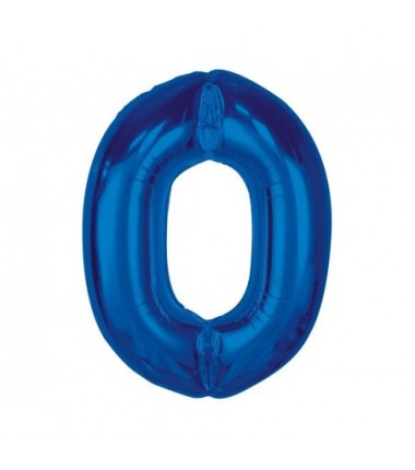Balon foliowy Cyfra 0 - 92 cm SMART - Niebieski
