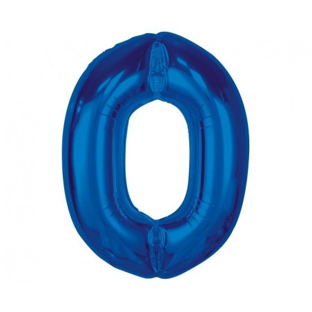 Balon foliowy Cyfra 0 - 92 cm SMART - Niebieski
