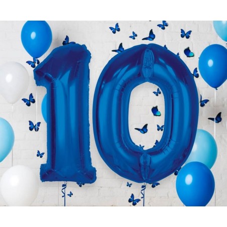 Balon foliowy Cyfra 0 - 92 cm SMART - Niebieski