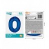Balon foliowy Cyfra 0 - 92 cm SMART - Niebieski