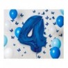 Balon foliowy Cyfra 4 - 92 cm SMART - Niebieski