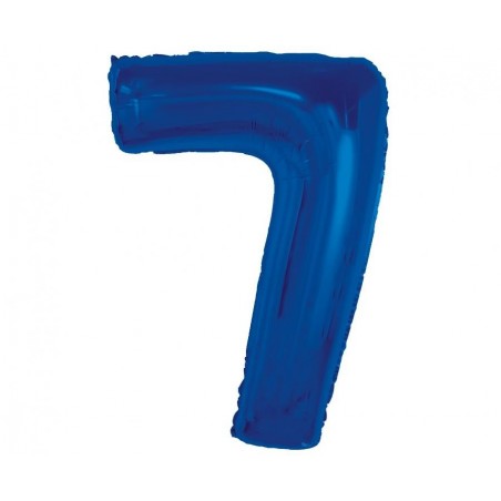 Balon foliowy Cyfra 7 - 92 cm SMART - Niebieski