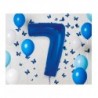 Balon foliowy Cyfra 7 - 92 cm SMART - Niebieski