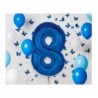 Balon foliowy Cyfra 8 - 92 cm SMART - Niebieski
