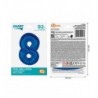 Balon foliowy Cyfra 8 - 92 cm SMART - Niebieski