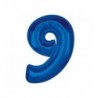 Balon foliowy Cyfra 9 - 92 cm SMART - Niebieski