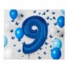 Balon foliowy Cyfra 9 - 92 cm SMART - Niebieski