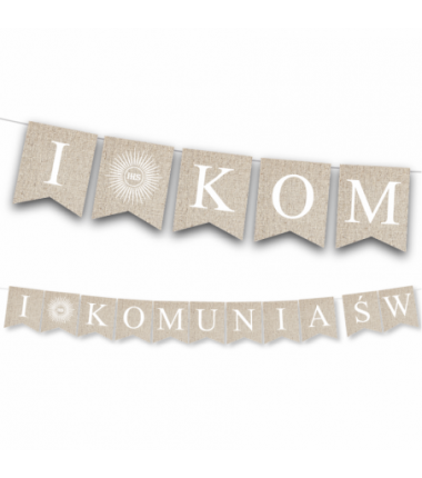 Girlanda I KOMUNIA ŚW. - Kraft boho