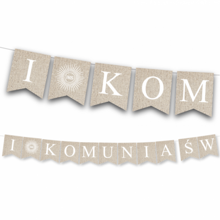 Girlanda I KOMUNIA ŚW. - Kraft boho