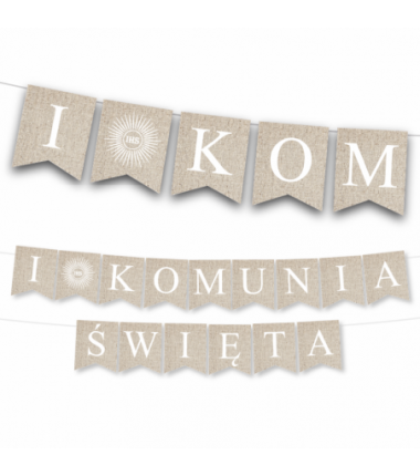 Girlanda I KOMUNIA ŚWIĘTA - Kraft