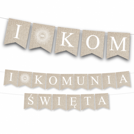 Girlanda I KOMUNIA ŚWIĘTA - Kraft