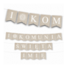 Girlanda I KOMUNIA ŚWIĘTA + Imię Dziecka - Kraft