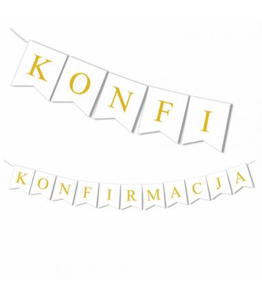 Girlanda KONFIRMACJA - Złota