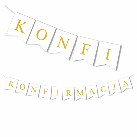 Girlanda KONFIRMACJA - Złota