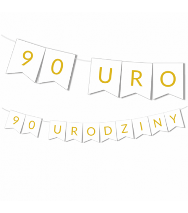 Girlanda na URODZINY 18/30/50  - złota