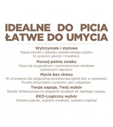 Słomki (rurki) wielokrotnego użytku - mix kolorów - 200 sztuk