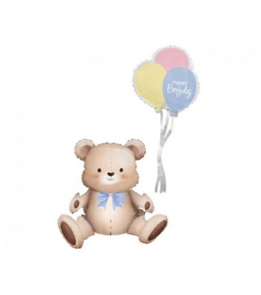 Balon foliowy Miś z balonikami 41x76x31 cm