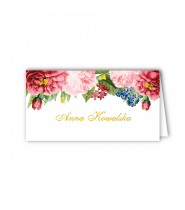 WINIETKA Personalizowana - piwonie - 1 sztuka