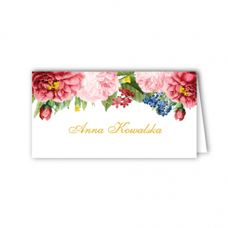 WINIETKA Personalizowana - piwonie - 1 sztuka