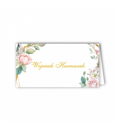 WINIETKA Personalizowana - heksagon i róża - 1 sztuka