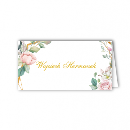 WINIETKA Personalizowana - heksagon i róża - 1 sztuka