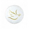 Balon foliowy Złoty gołąbek okrągły ok. 46 cm