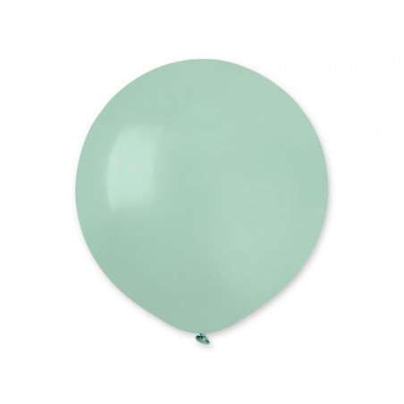 Balon Gemar 48 cm - 19" - pastelowy turkusowo-zielony (Zielony Bora) (macaron) Aquamarine G19/050 - 1 sztuka