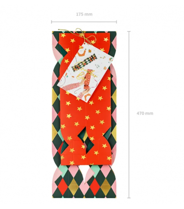 Pudełka na prezenty Cukierki, mix, 7x37 cm - 9x47 cm - Gwiazdki i romby