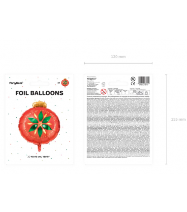 Balon foliowy Bombka 45x45 cm