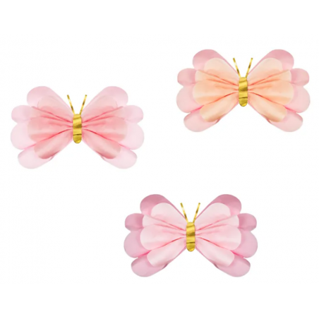 Dekoracje bibułowe Motyle 50-40 cm