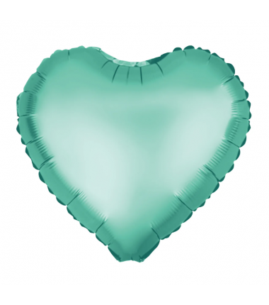 Balon foliowy Serce 45 cm - matowy zielony