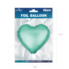 Balon foliowy Serce 45 cm - matowy zielony