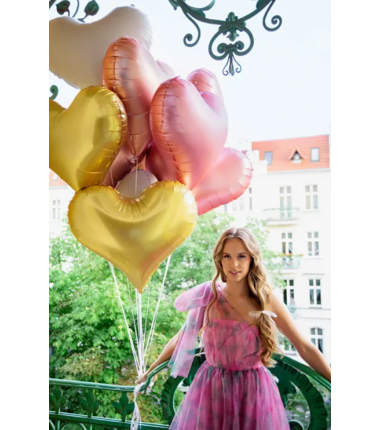 Balon foliowy Serce 74x64 cm - złoty
