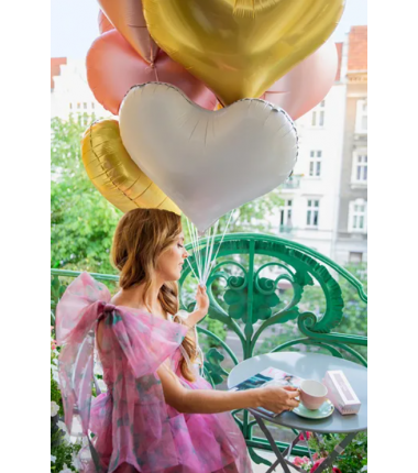 Balon foliowy Serce 74x64 cm - złoty