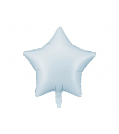 Balon foliowy Gwiazdka 48 cm - matowa PARTY DECO - mglisty niebieski