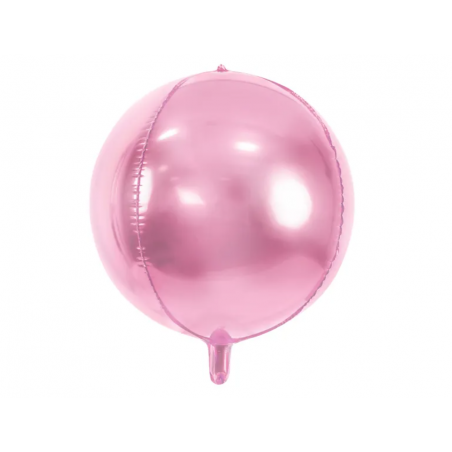 Balon foliowy Kula 40 cm - jasny różowy