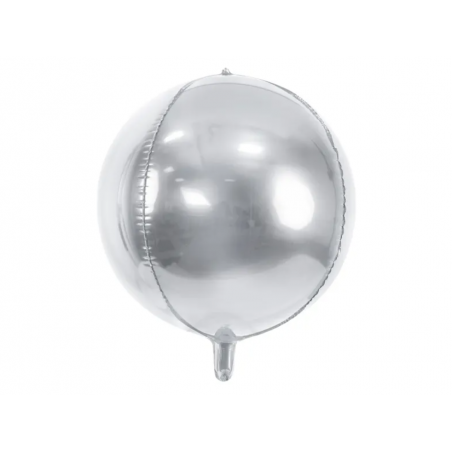 Balon foliowy Kula 40 cm - srebrny