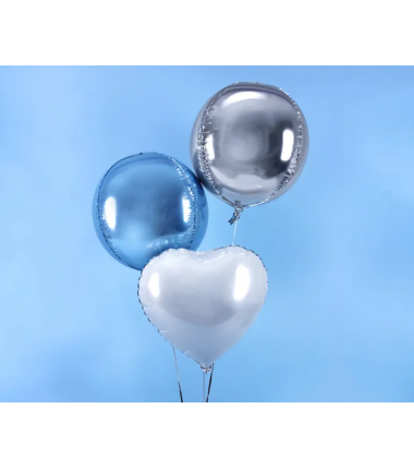 Balon foliowy Kula 40 cm - srebrny