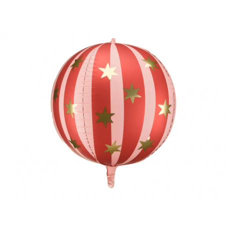 Balon foliowy Piłka w gwiazdki 75 cm - czerwony