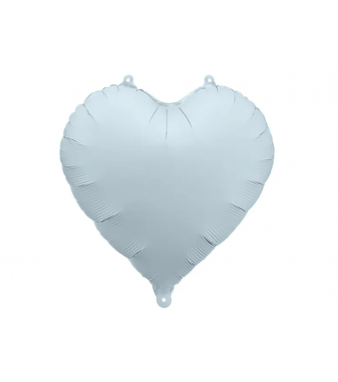 Balon foliowy Serce 45 cm matowe PARTY DECO - mglisty niebieski