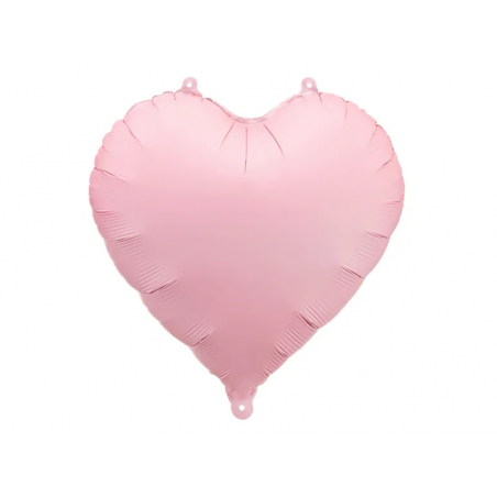Balon foliowy Serce 45 cm matowe PARTY DECO - różowy