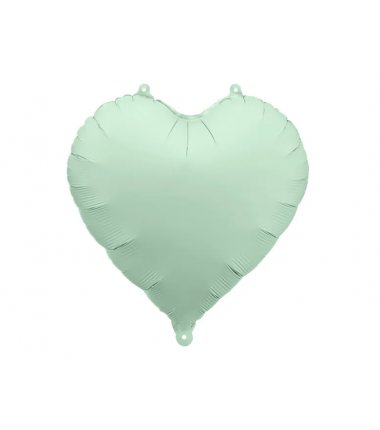 Balon foliowy Serce 45 cm matowe PARTY DECO - zieleń