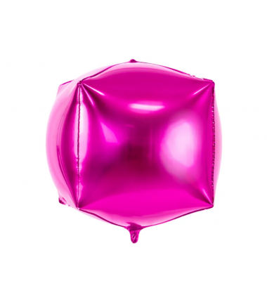 Balon foliowy Sześcian 35x35x35cm ciemny różowy