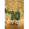 Balon foliowy Cyfra 0 - 86 cm - Butelkowa zieleń PARTY DECO