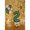 Balon foliowy Cyfra 2 - 86 cm - Butelkowa zieleń PARTY DECO