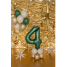 Balon foliowy Cyfra 4 - 86 cm - Butelkowa zieleń PARTY DECO