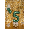 Balon foliowy Cyfra 5 - 86 cm - Butelkowa zieleń PARTY DECO